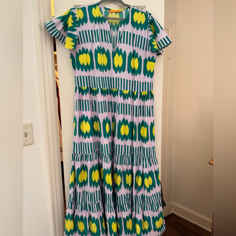 Oliphant Lilac, Green and Yellow Maxi Dress